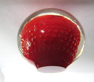 Old Controlled Bubble Glass Paperweight
