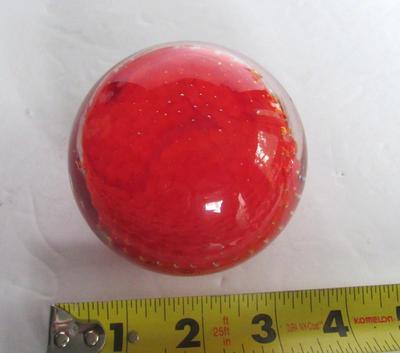 Old Controlled Bubble Glass Paperweight