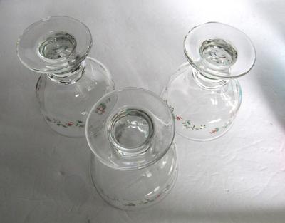 Older Glass Ice Cream or Dessert Glasses, Pfaltzgraff Winterberry Pattern