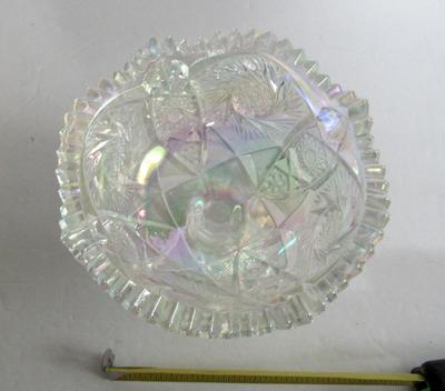 Older Smith Glass Clear Carnival Glass Bowl