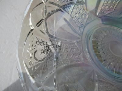 Pretty Smith Glass Clear Carnival Glass Basket