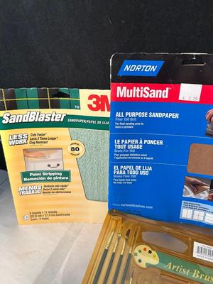 Lot 43. Asst'd Sandpaper & Brushes