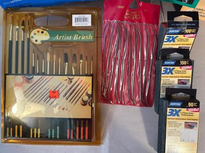 Lot 43. Asst'd Sandpaper & Brushes
