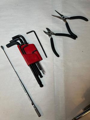 Lot 54 Craftsman Hex Key Set, Pr of Pliers, Screwdriver
