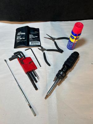 Lot 54 Craftsman Hex Key Set, Pr of Pliers, Screwdriver