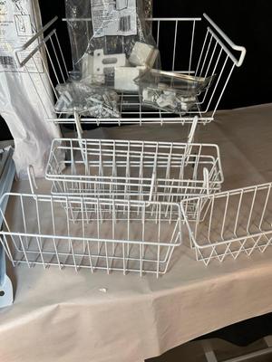 Lot 63. ClosetMaid Parts, Ceiling Hooks and Hanging Racks