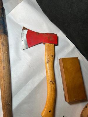 Lot 67. Long-handle Cutter, Axe and Sharpening Stone