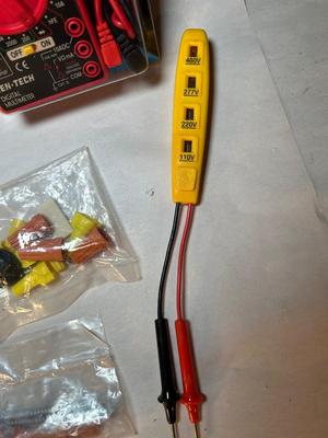 Lot 74. Multi-tester and Electrical parts