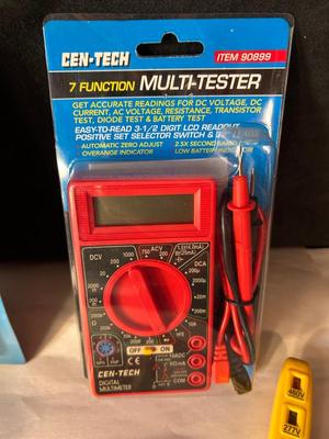 Lot 74. Multi-tester and Electrical parts
