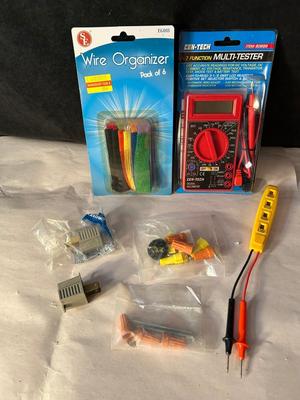Lot 74. Multi-tester and Electrical parts