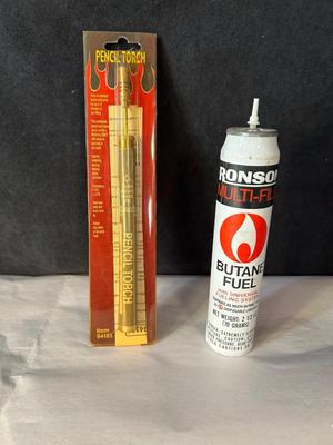 Lot 78. Pencil Torch and Butane Fuel