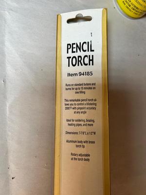 Lot 82. Pencil Torch & Butane