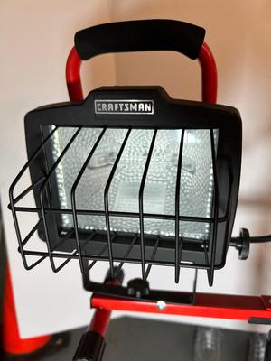 Lot 84. Craftsman Double Work Light on Stand