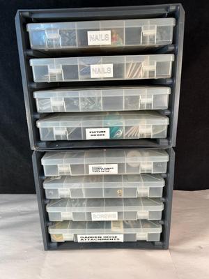 Lot 87. Pair of Hardware Organizers with Hardware