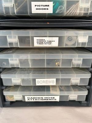Lot 87. Pair of Hardware Organizers with Hardware