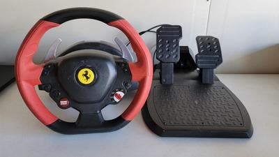Xbox 360 Ferrari Thrustmaster Steering Wheel and Pedals