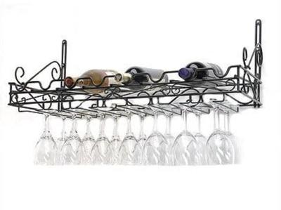 8 Bottle 14 Glass Wall Rack