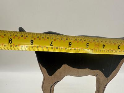 Signed Folk Art Wooden Goat