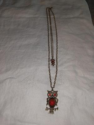 VINTAGE 2 STRAND OWL PENDENTS
