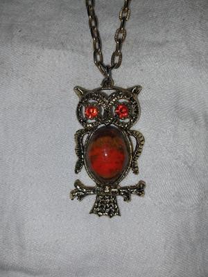 VINTAGE 2 STRAND OWL PENDENTS