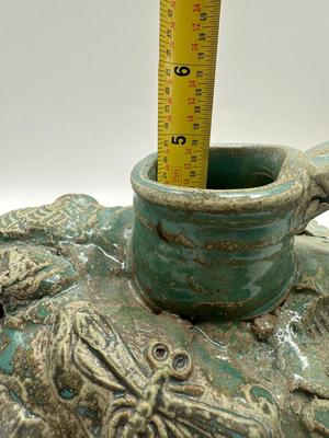 Sculpted Frog Vase Decor