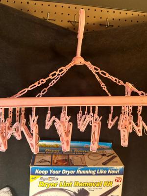 Lot 114. Dryer Lint Removal Kit and Laundry Room Gear
