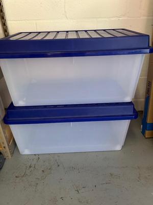 Lot 139. Two Plastic Storage Bins
