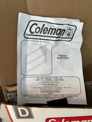 Lot 184. Coleman PegBoard & Frame