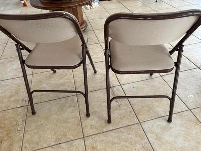 Lot 189. Pair of Padded Folding Chairs