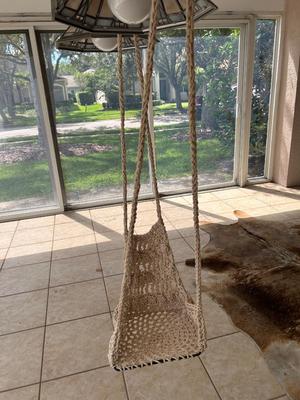 Lot 191. Macrame Hanging Chair