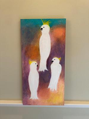 Original “Cockatoo Friends” by Carol Burch