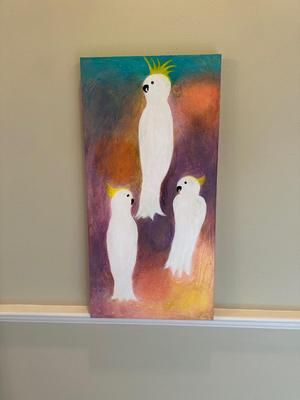 Original “Cockatoo Friends” by Carol Burch