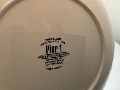 White plates, bowls