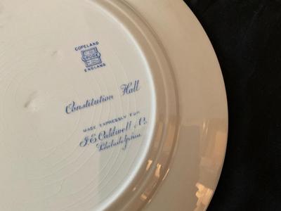 Blue Plate and bowl, see backs
