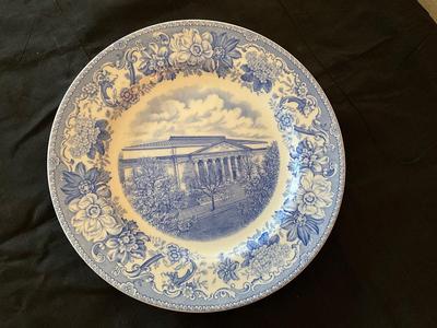 Blue Plate and bowl, see backs