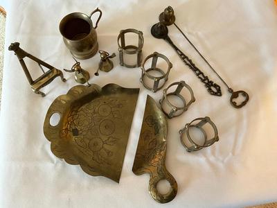 Group of brass items