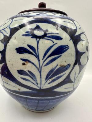 1860 Antique Blue and White Vase