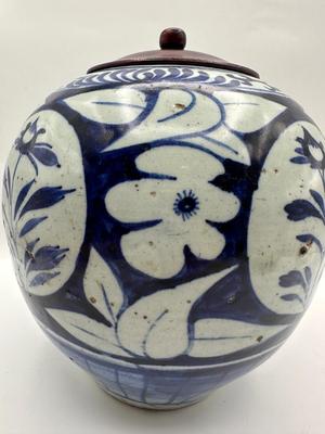 1860 Antique Blue and White Vase