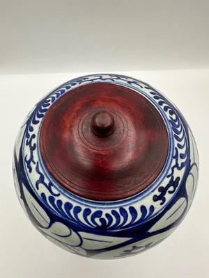 1860 Antique Blue and White Vase