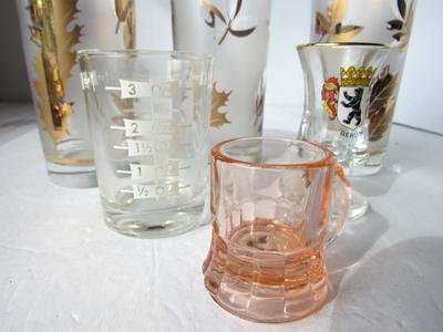 Vintage Barware Glasses, Shot Glasses