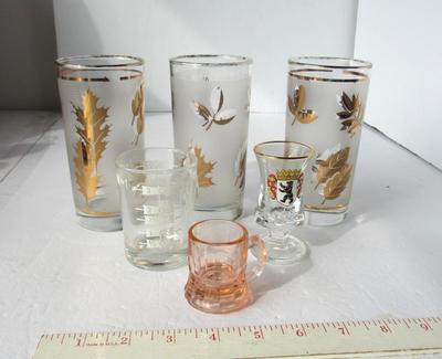Vintage Barware Glasses, Shot Glasses