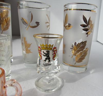 Vintage Barware Glasses, Shot Glasses