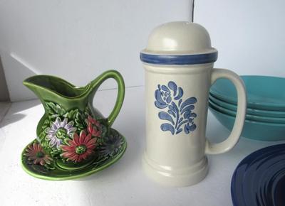 Misc Vintage Pottery Dishes, Large Pfaltzgraff Shaker