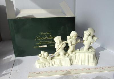 Older Dept 56 Snowbabies Large Limited Edition Figurine: "Climb Every Mountain"