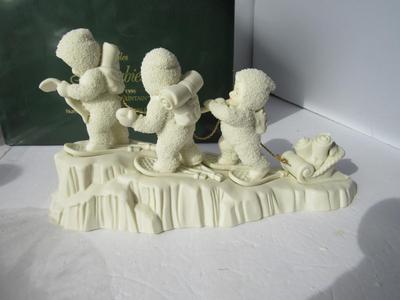 Older Dept 56 Snowbabies Large Limited Edition Figurine: "Climb Every Mountain"