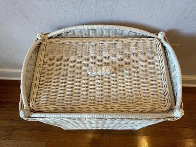 Vintage Wicker Laundry Basket (See Details)
