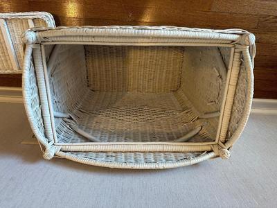 Vintage Wicker Laundry Basket (See Details)