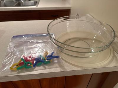 Bowl and clips