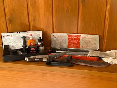 Gun cleaning and knives