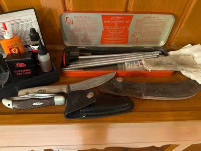 Gun cleaning and knives
